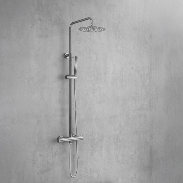 Lavabo Studio dusjsett, børstet rustfritt stål