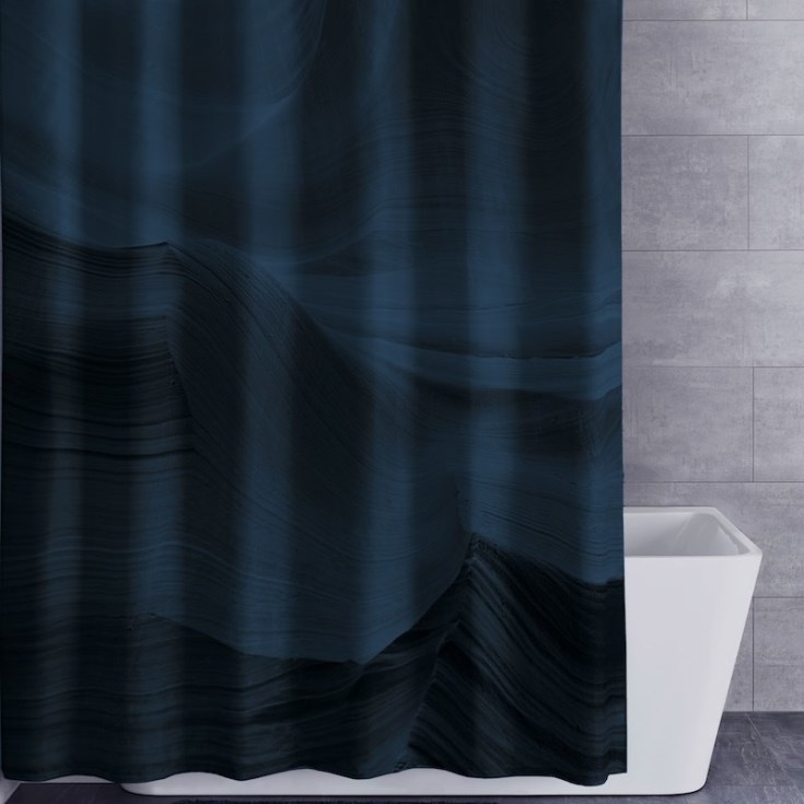 Kleine Wolke badeforhæng, 180x200 cm, mat blå