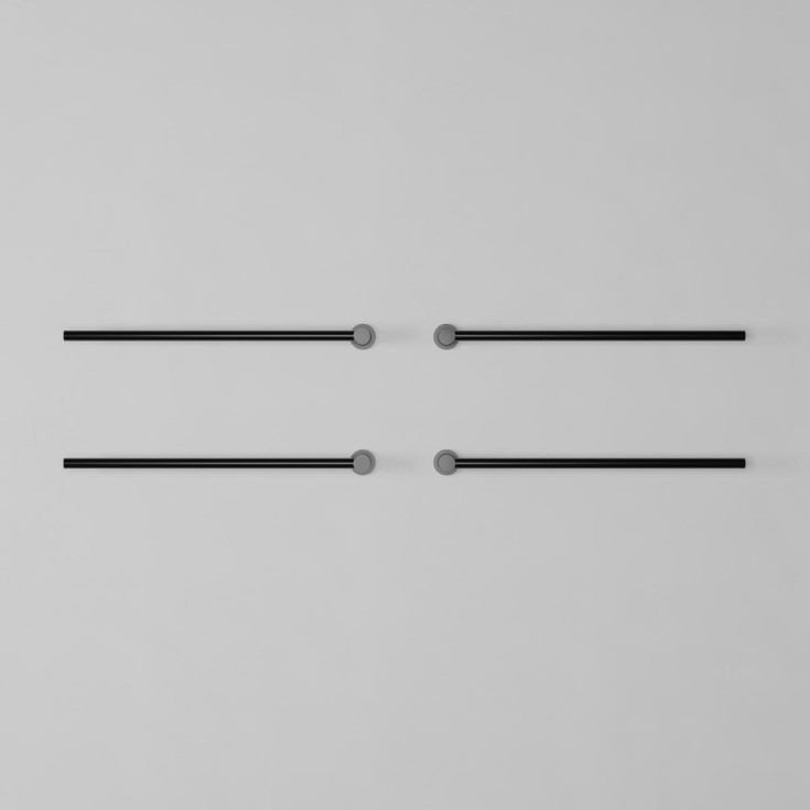 Scandtap Cozied M4 håndklædetørrer, el, 4 stænger, sort