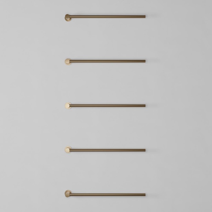 Scandtap Cozied M5 håndklædetørrer, el, 5 stænger, børstet messing