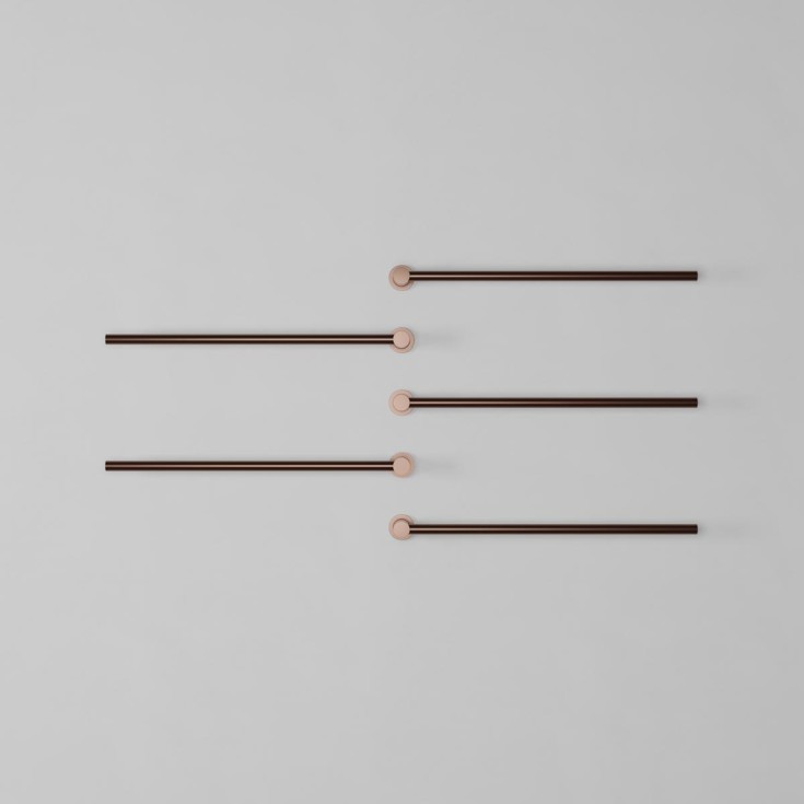 Scandtap Cozied M5 håndklædetørrer, el, 5 stænger, børstet kobber