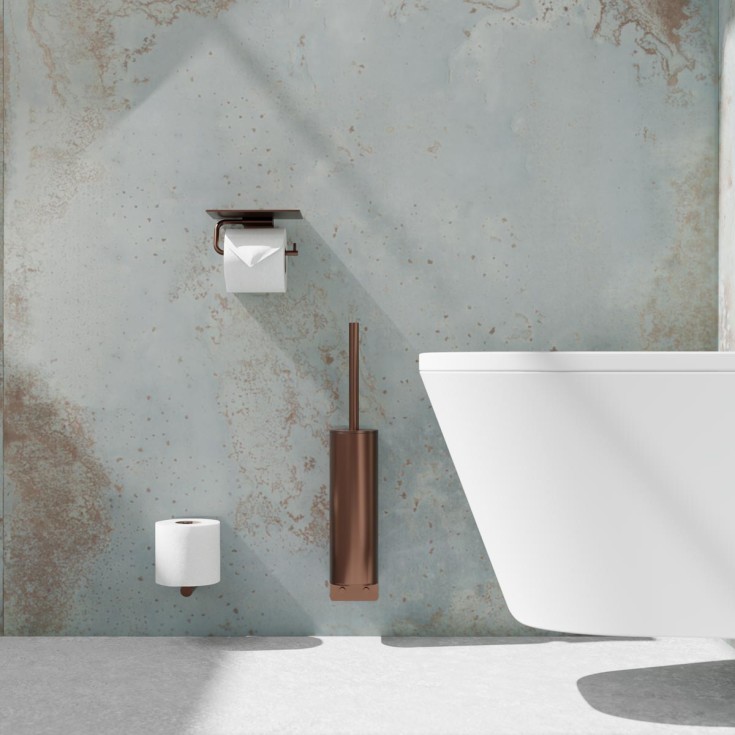 Scandtap Style toiletrulleholder, børstet kobber