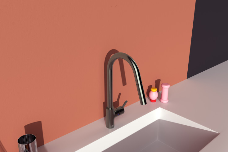 Ideal Standard Gusto køkkenarmatur, udtrækstud, antracit