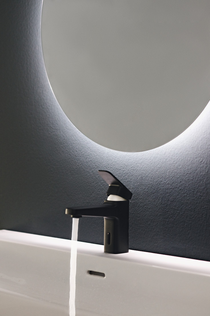 Ideal Standard Ceraplan håndvaskarmatur, berøringsfri, mat sort