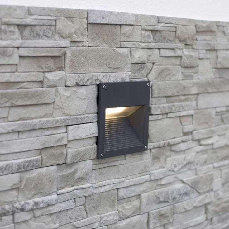 Norlys Namsos 1930 vegglampe, 8,3W, LED, IP65, grafitt