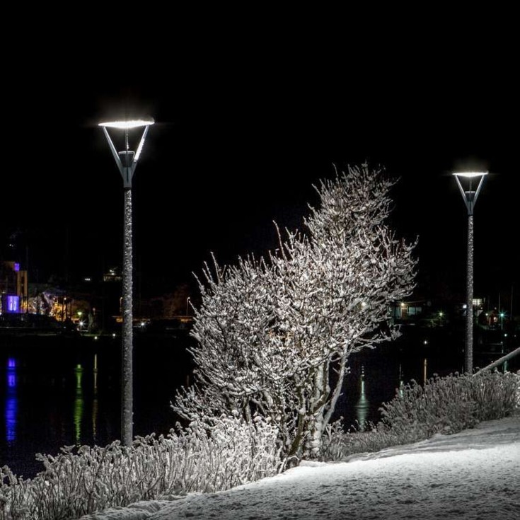 Norlys Nice 777 stolpelampe, 38W, LED, IP65, grafitt