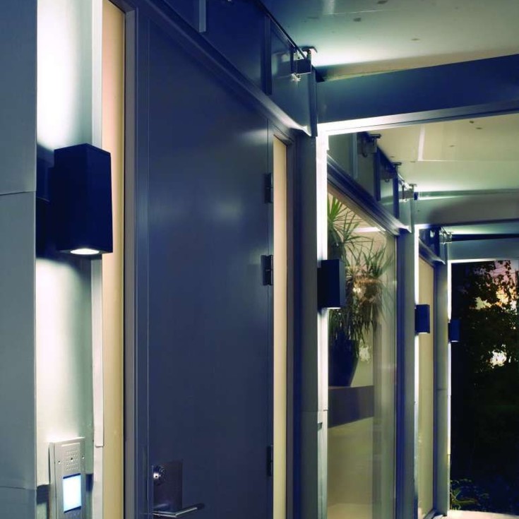 Norlys Sandvik 1731 vegglampe, 2x3,9W, LED 2700K, sort