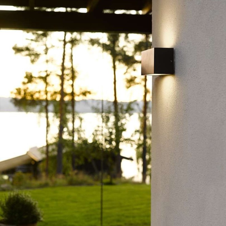Norlys Asker 1511 vegglampe, 8,8W, LED, IP65, sort