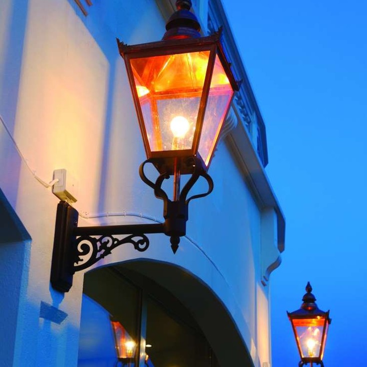 Norlys Chelsea 955 vegglampe, LED max 11W, klart glass, kobber