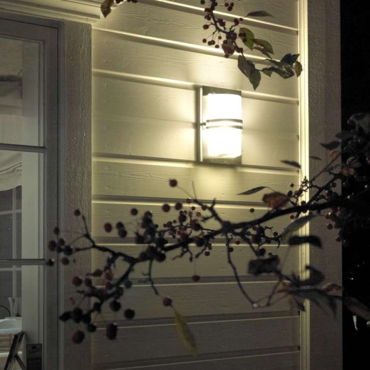 Norlys Basel vegglampe, LED max 9W, klart glass, rustfritt stål