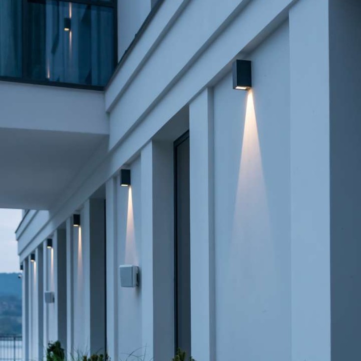 Norlys Lillehammer 1582 vegglampe, 4W, LED, IP65, grafitt