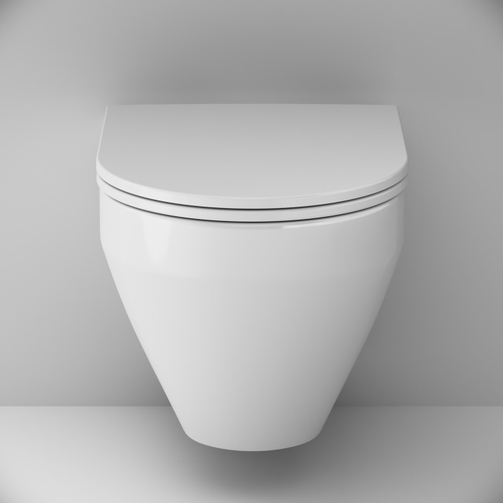 AM.PM Spirit V2.0 veikghengt toalett, uten skyllekant, hvit