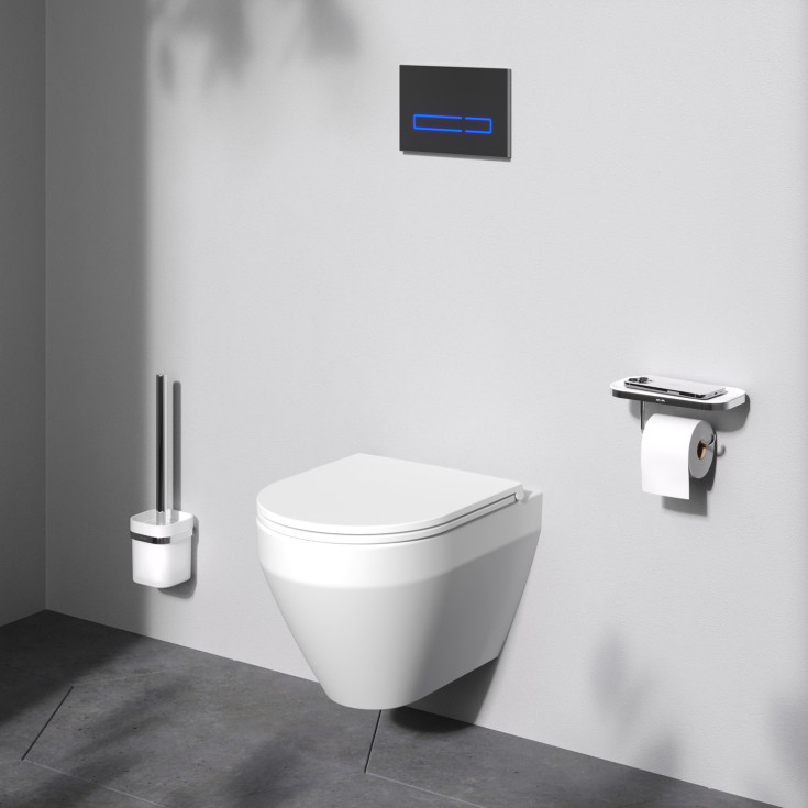 AM.PM Spirit V2.0 veikghengt toalett, uten skyllekant, hvit