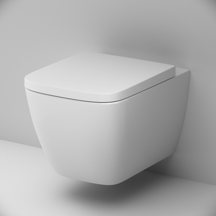 AM.PM Gem veikghengt toalett, uten skyllekant, hvit