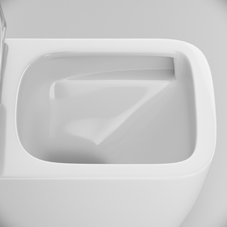 AM.PM Gem veikghengt toalett, uten skyllekant, hvit