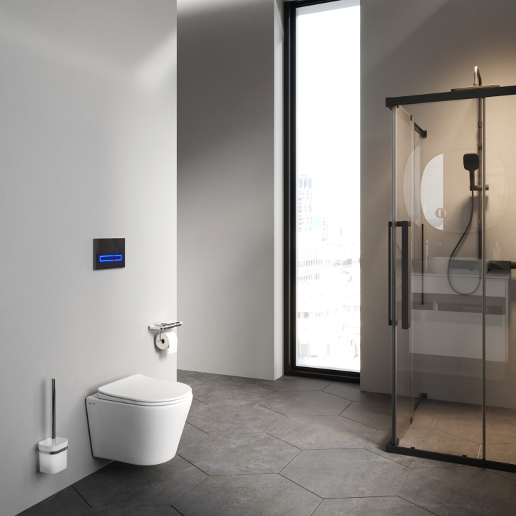 AM.PM X-Joy S veikghengt toalett, uten skyllekant, hvit