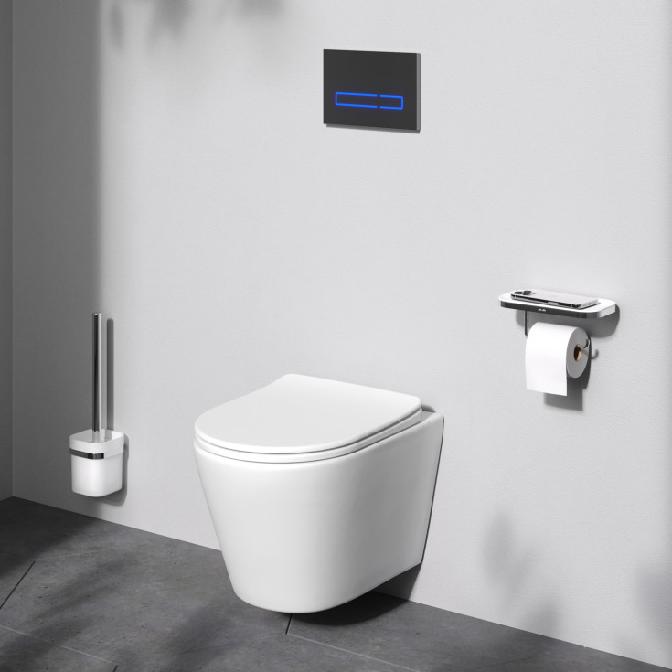 AM.PM X-Joy S veikghengt toalett, uten skyllekant, hvit