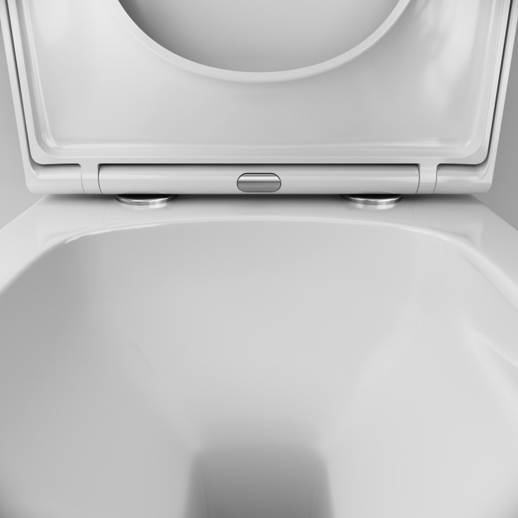 AM.PM Flash S veikghengt toalett, uten skyllekant, hvit