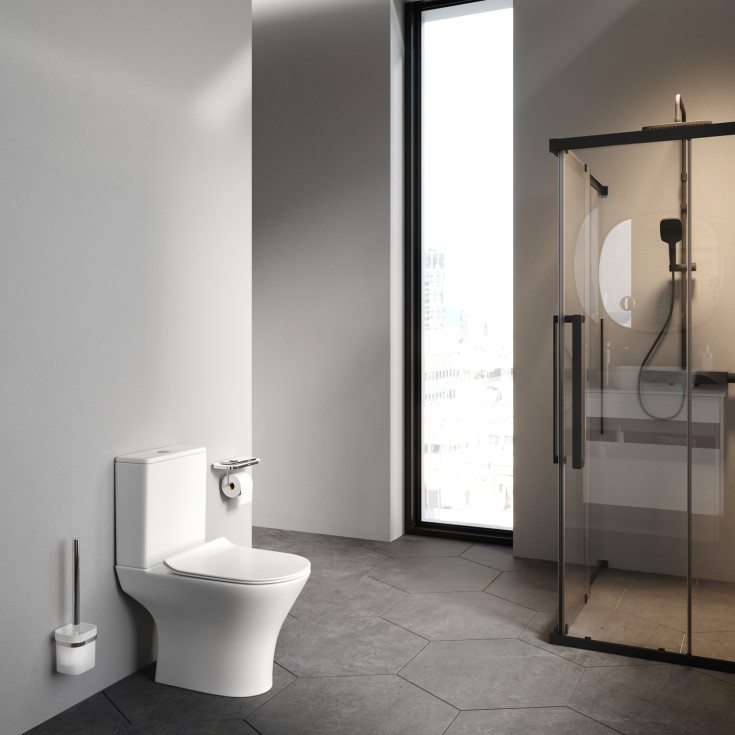 AM.PM Flash toilet, uden skyllekant, hvid