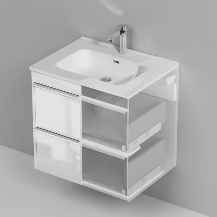 AM.PM Hit møbelpakke, usamlet, 61x46,5 cm, hvithøyglans