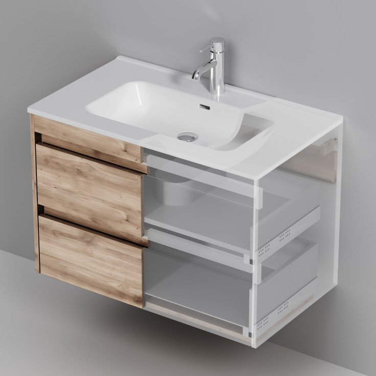 AM.PM Spike møbelpakke, usamlet, 81x46,5 cm, eik