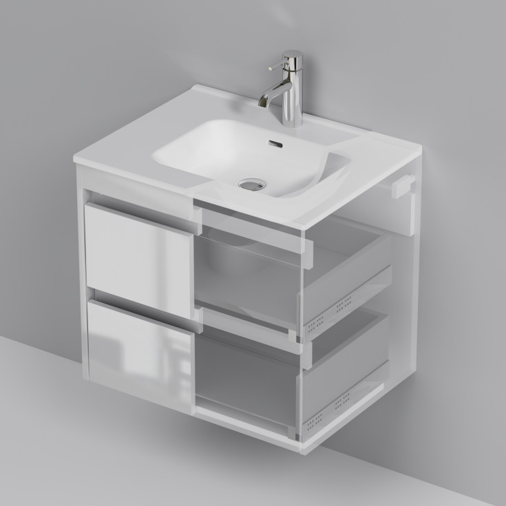 AM.PM Spike møbelpakke, usamlet, 61x49,5 cm, hvithøyglans