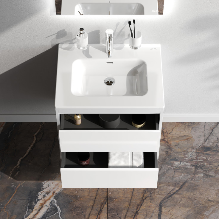 AM.PM Spike møbelpakke, usamlet, 61x49,5 cm, hvithøyglans