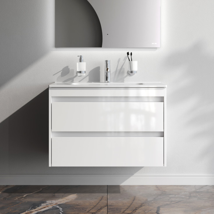 AM.PM Spike møbelpakke, usamlet, 81x49,5 cm, hvithøyglans