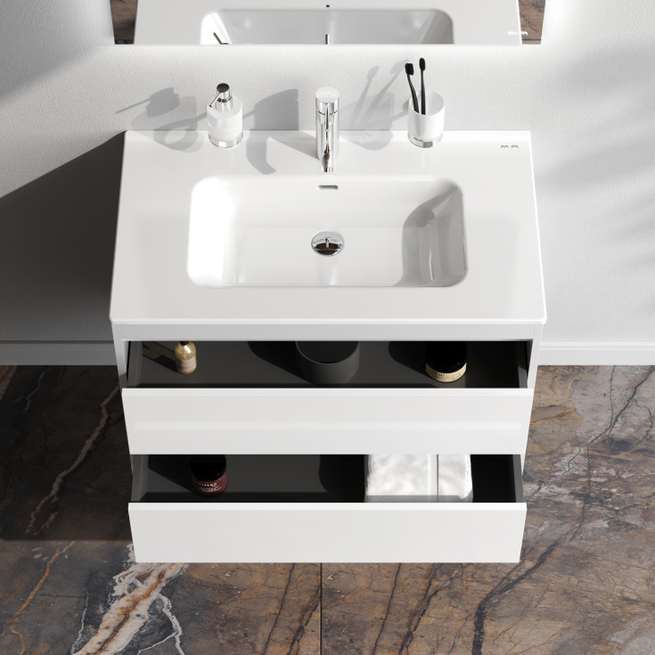 AM.PM Spike møbelpakke, usamlet, 81x49,5 cm, hvithøyglans