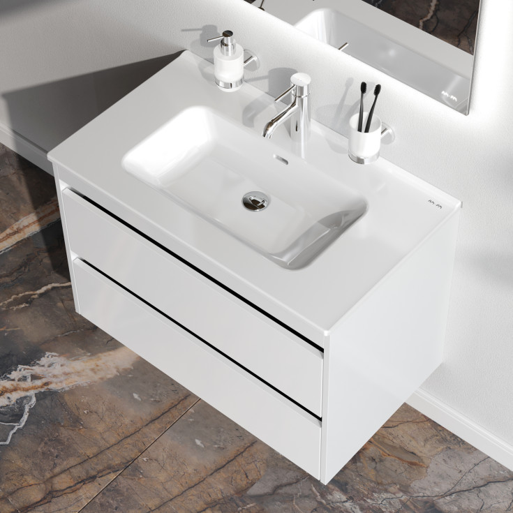 AM.PM Spike møbelpakke, usamlet, 81x49,5 cm, hvithøyglans