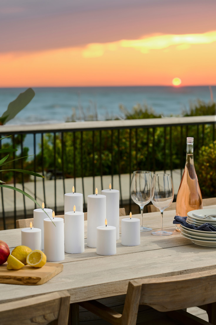 Sirius Sille udendørs LED bloklys, batteri, hvid