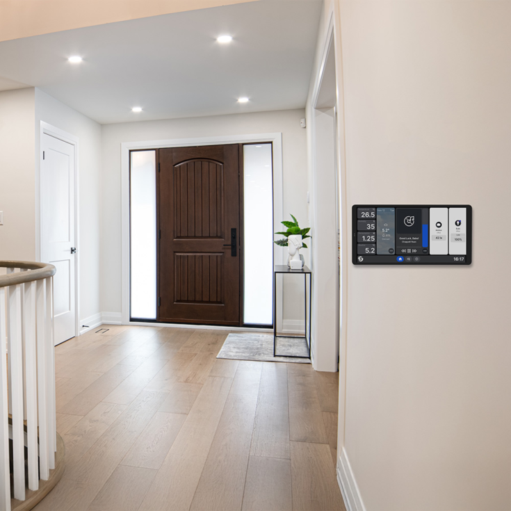 Shelly X2i vægdisplay, Bluetooth & Wi-Fi, sort