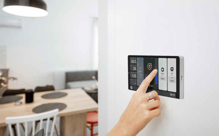 Shelly X2i veggdisplay, Bluetooth og Wi-Fi, sølv