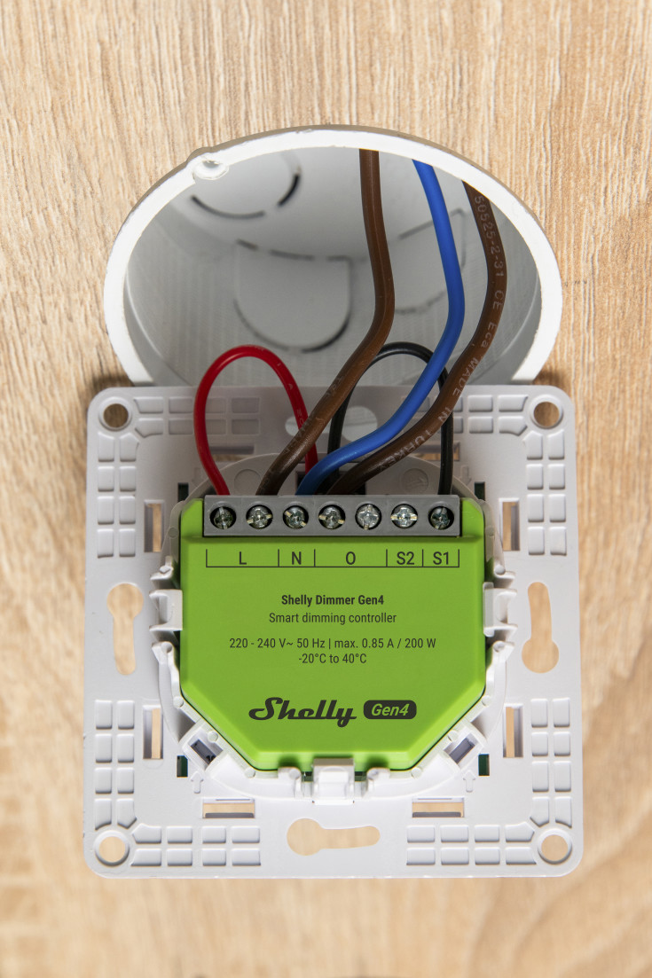 Shelly Dimmer Gen4 Wi-Fi-styret lysdæmper