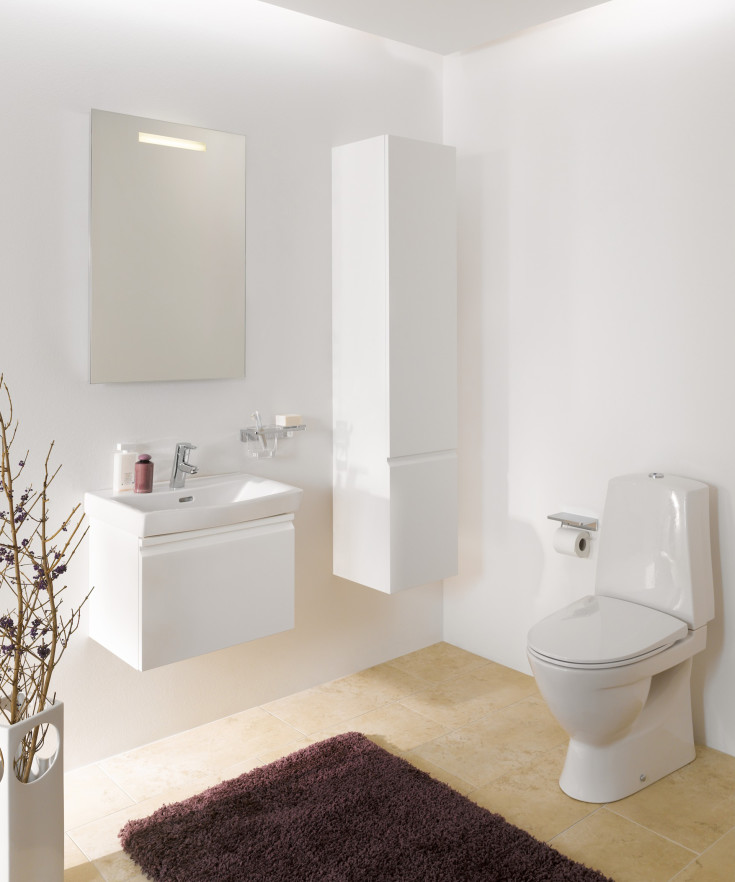 Laufen Pro N toilet, uden skyllekant, rengøringsvenlig, hvid