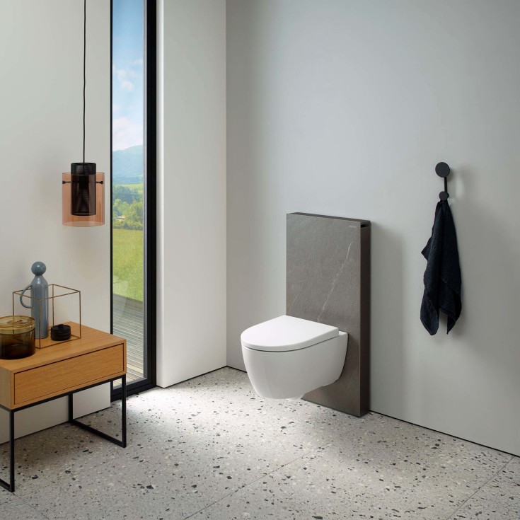 Geberit iCon væghængt toilet, uden skyllekant, rengøringsvenlig, hvid