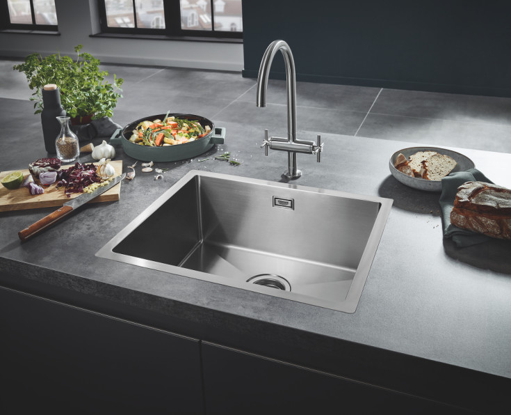 Grohe K700 køkkenvask, 46,4x46,4 cm, rustfrit stål
