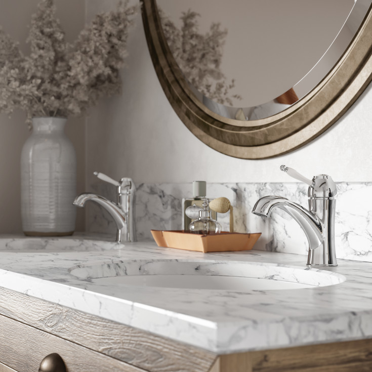 Damixa Tradition servantbatteri, krom