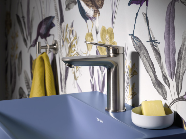 Duravit Wave M tvättställsblandare, stål