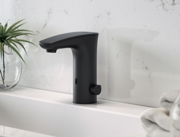 Gustavsberg Sensoric 1.0 servantbatteri, berøringsfri, sort