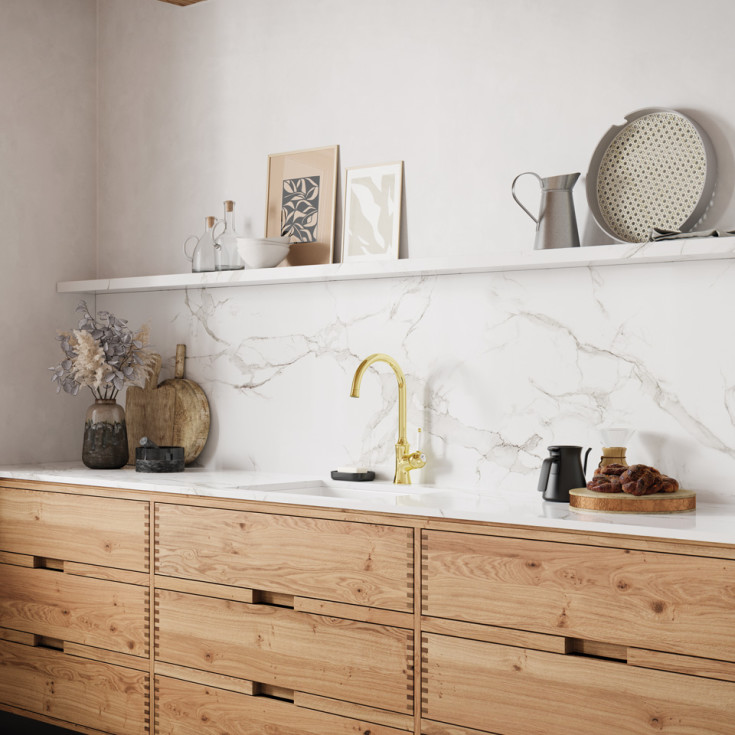 Damixa Tradition kjøkkenarmatur, messing