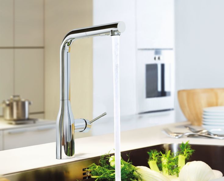 Grohe Essence kjøkkenarmatur, uttrekkbar tut, krom