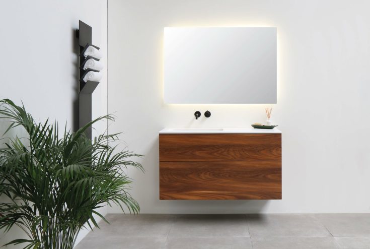 Sanibell Proline spejl med lys, 50x60 cm