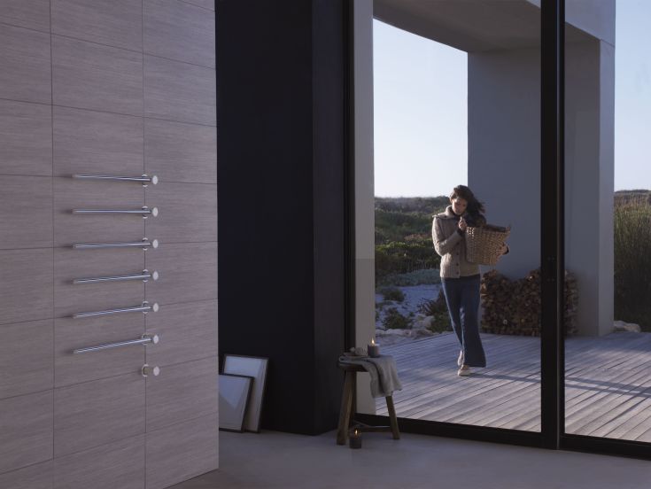 Vola håndklædetørrer T39, el, 6 tværstænger, krom