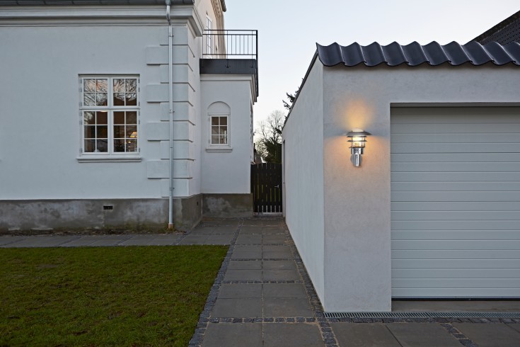 Nordlux Lønstrup 32 udendørs væglampe, galvaniseret stål