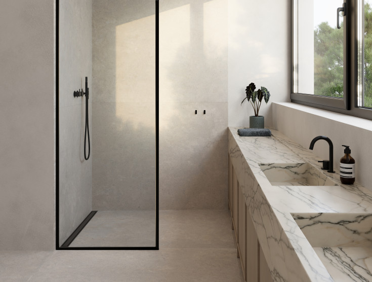 Unidrain HighLine Colour panel rist, 1000 mm, børstet sort