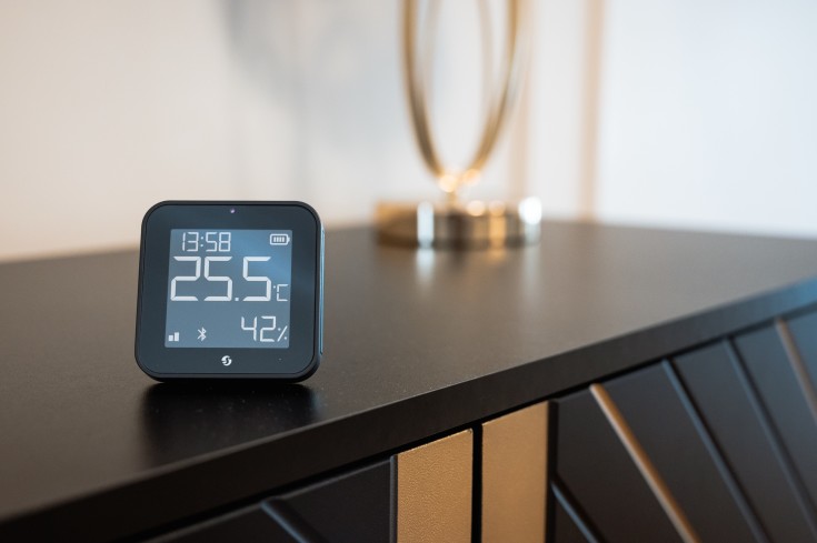 Shelly Blu temperatur- & fugtighedssensor, Bluetooth & Zigbee, sort