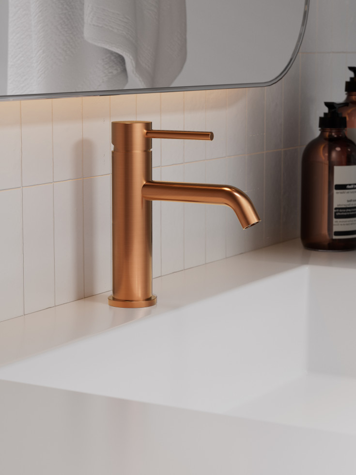 Zen Sanitary Slimline håndvaskarmatur, kobber