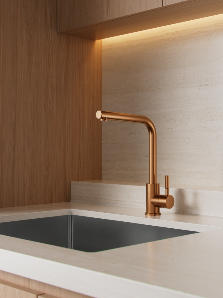 Zen Sanitary køkkenarmatur, kobber