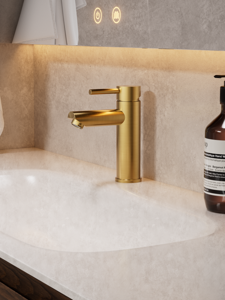 Zen Sanitary Slimline håndvaskarmatur, messing